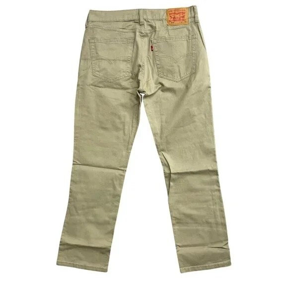 NEW Levis 514 Men's 32x30 Straight Fit Stretch Khaki Pants Regular Cotton Blend - Picture 4 of 9
